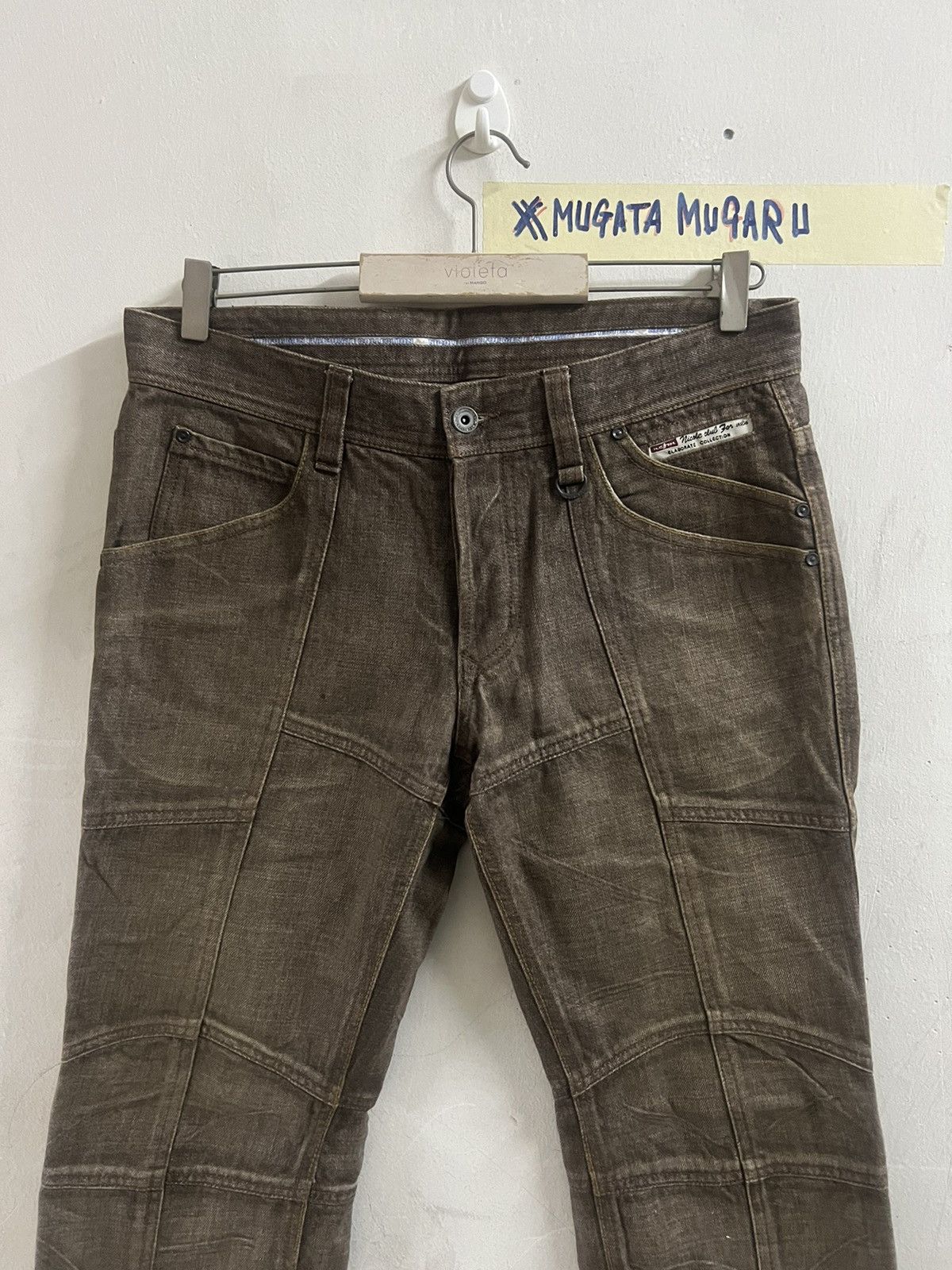 Hysteric Glamour × Japanese Brand Y2K PATCHWORK NİCOLE CLUB DISTRESSED DENIM PANT Size US 33 - 2 Thumbnail