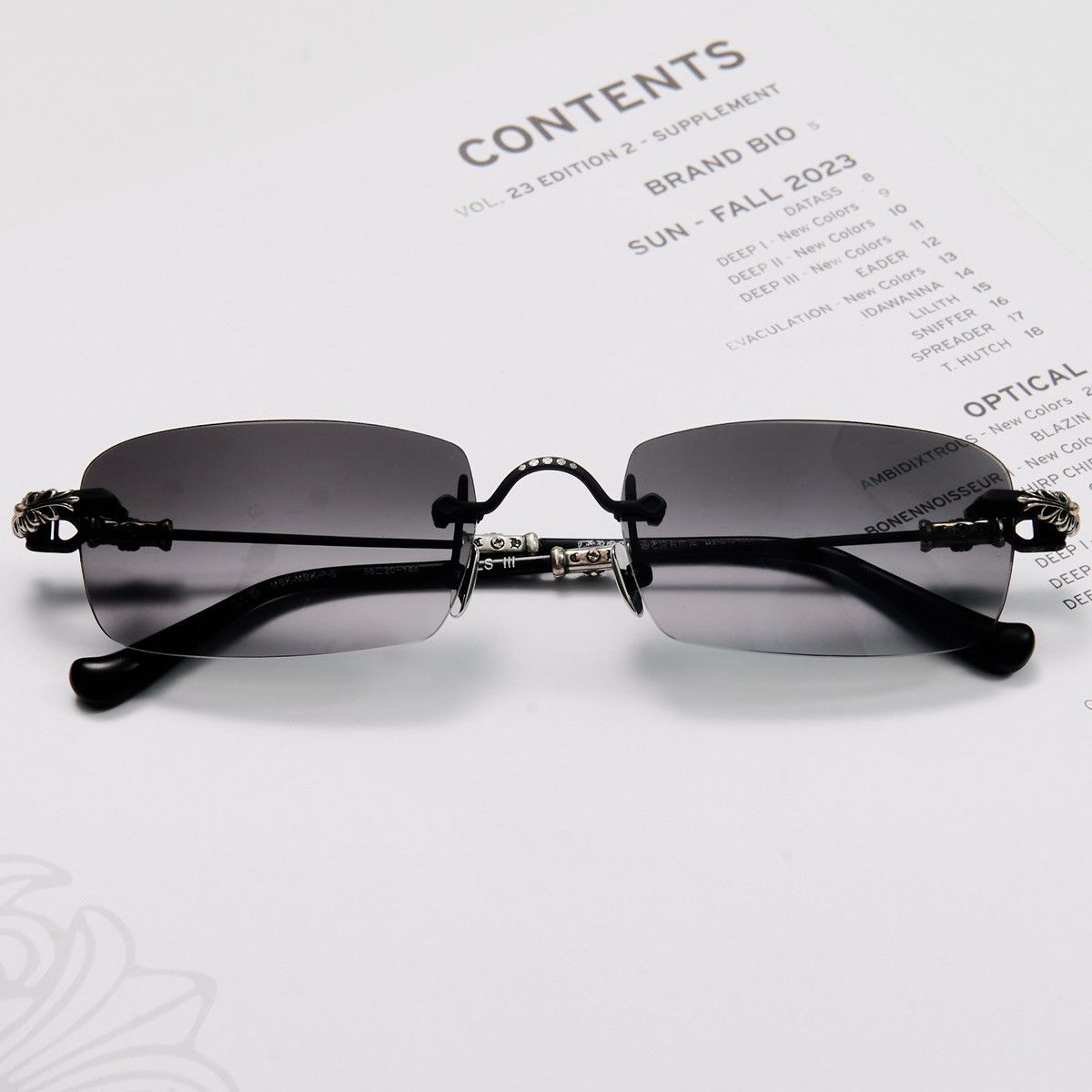 Chrome Hearts CHROME HEARTS PILLS III MATTE BLACK- MATTE BLACK SUNGLASSES Size ONE SIZE - 6 Thumbnail