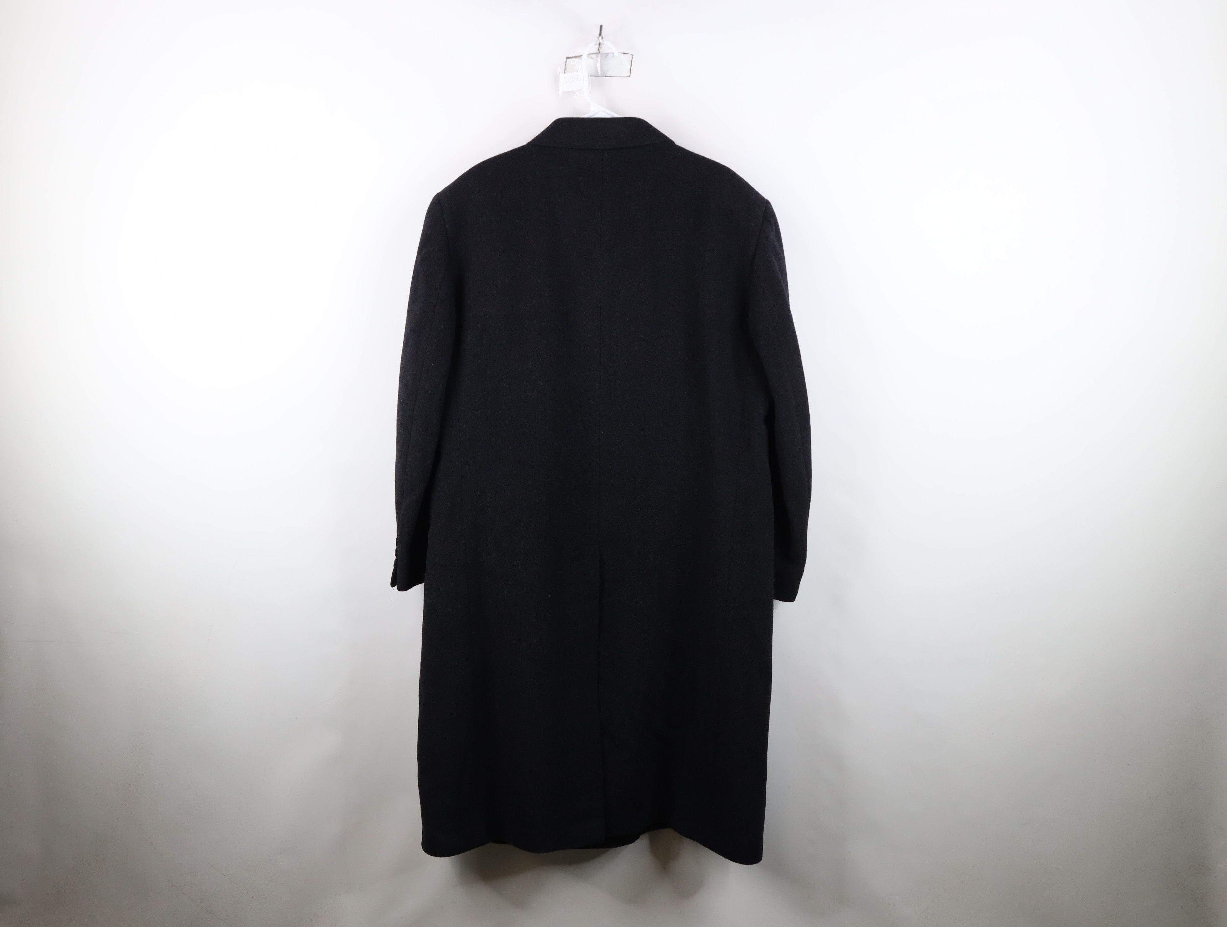 Vintage Vintage 90s Rockabilly Double Breasted Overcoat Jacket Black Size US XXL / EU 58 / 5 - 14 Thumbnail