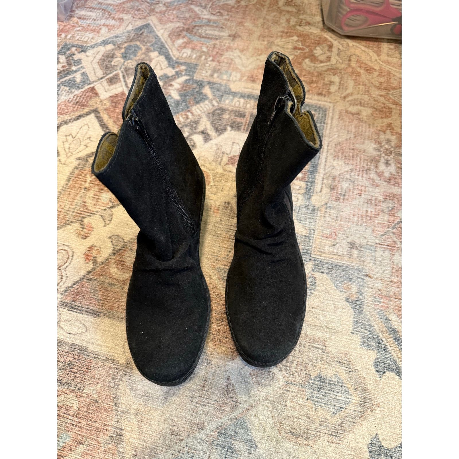 Fly London FLY LONDON Black Heeled Ankle Booties Sz EU 37 / US 7 ($269) Size US 7 / IT 37 - 9 Thumbnail