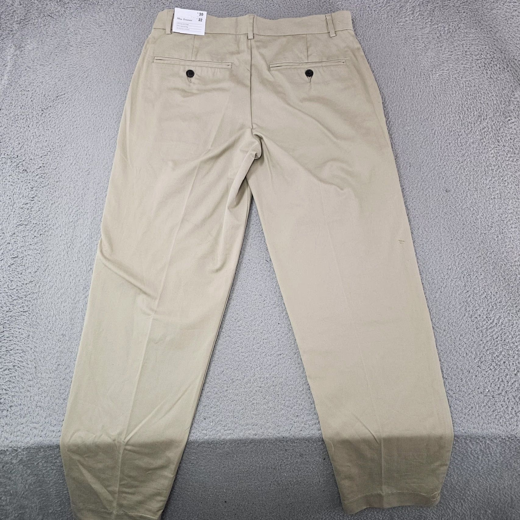 Vintage Goodfellow & Co Pants Slim Chino Beige Khaki Mens 30x29 Stretch Cotton Spandex Flat Front Zip Pockets Tapered Modern Casual Size US 30 / EU 46 - 7 Thumbnail