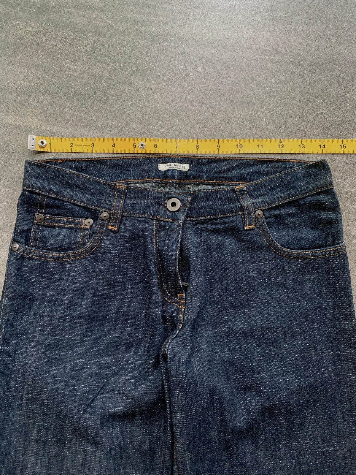 Miu Miu 2000s Flared Indigo Denim Jeans Size US 27 - 9 Thumbnail