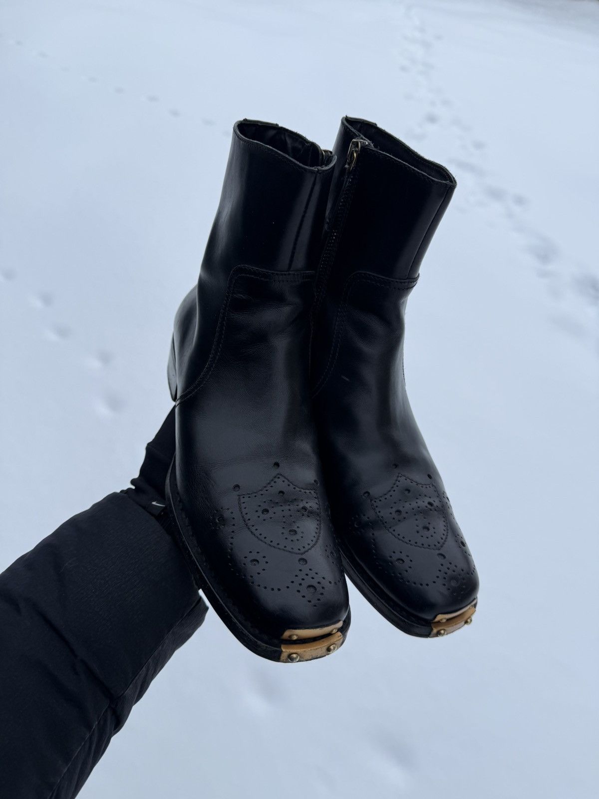 Miu Miu Miu Miu ankle boots leather black metal women hig size 38 Size US 8 / IT 38 - 4 Thumbnail