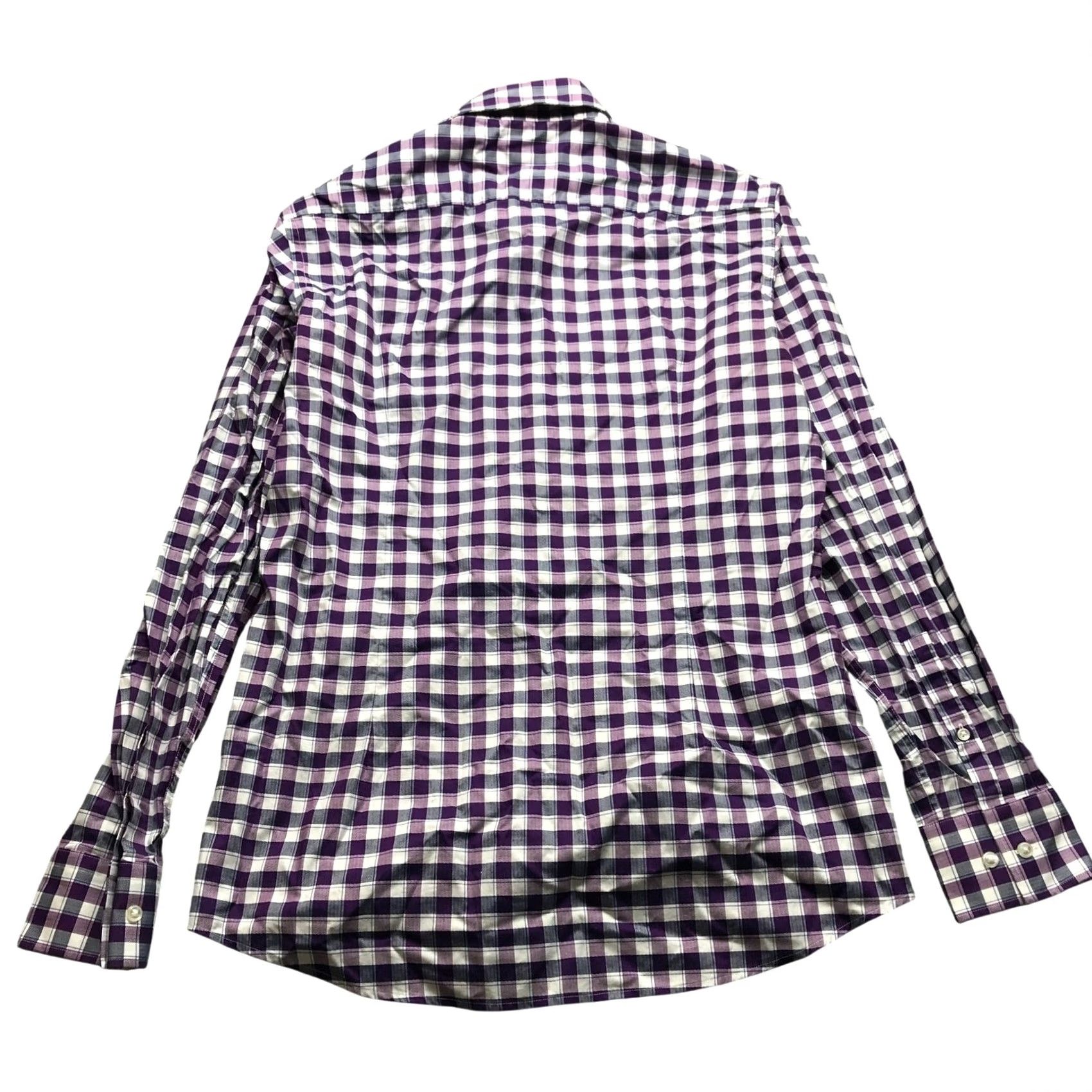 Hugo Boss Hugo Boss Button-Up Shirt Mens 15.5 Slim Fit Long Sleeve Plaid Purple Size US L / EU 52-54 / 3 - 4 Thumbnail