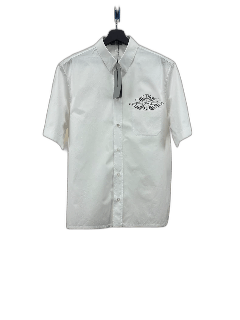 Dior Dior White Short Sleeve Shirt AJ Collaboration-yf Size US M / EU 48-50 / 2 - 1 Thumbnail