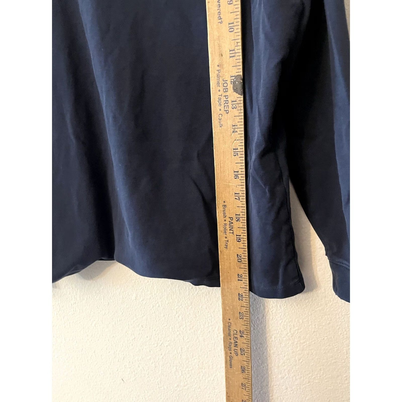 Vintage L.L. Bean Blouse Shirt Women M Navy Blue Interlock Turtleneck Long Sleeve Pullover 100% Cotton - Solid 188450 Size M / US 6-8 / IT 42-44 - 4 Thumbnail