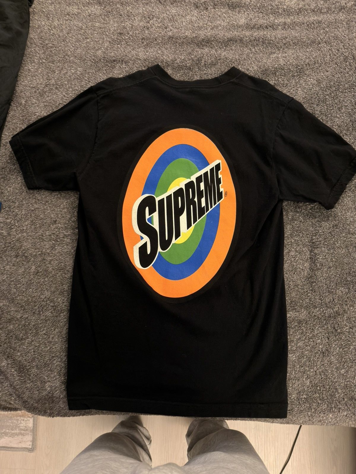 Supreme Supreme Spin Tee Black Men’s - SS16 Size US M / EU 48-50 / 2 - 1 Thumbnail