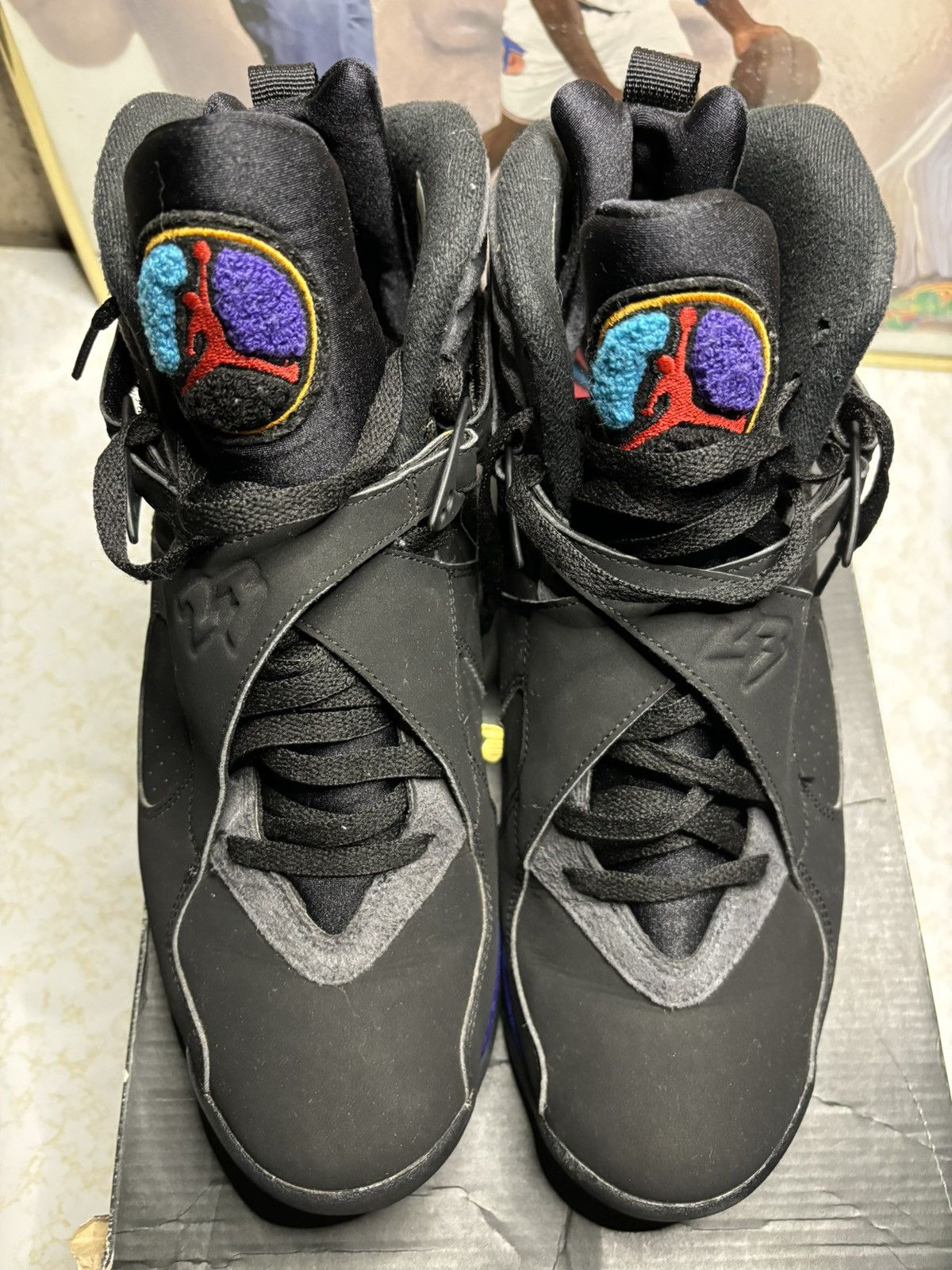 Jordan Brand Air Jordan 8 Retro 2015 Aqua 2015 Size US 11.5 / EU 44-45 - 2 Thumbnail