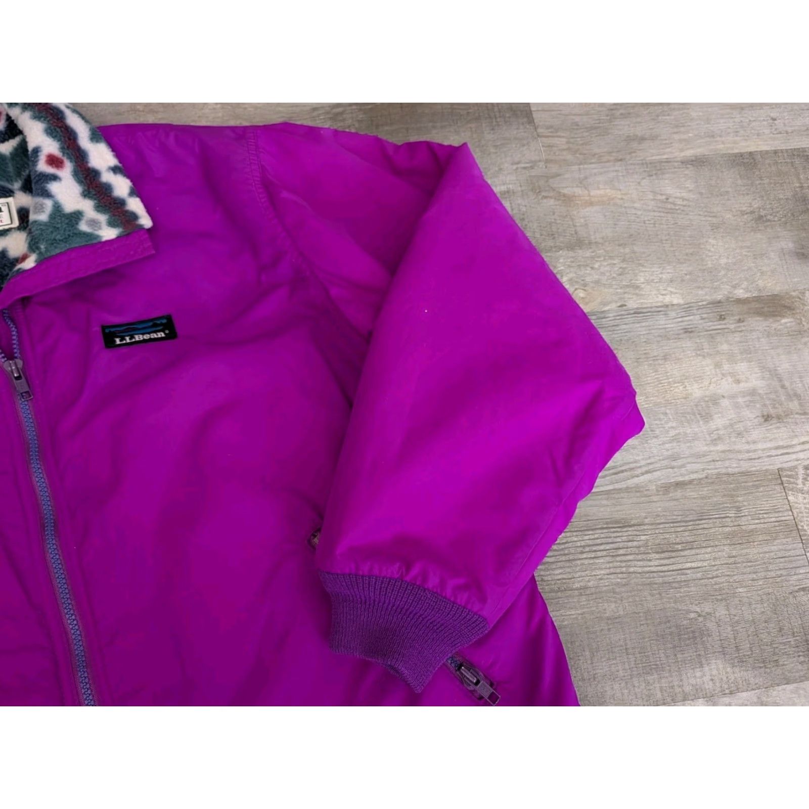 Vintage Vintage 90s LL Bean Womens Bomber Jacket XL Made In USA Pink Blanket Lined Size XL / US 12-14 / IT 48-50 - 2 Thumbnail
