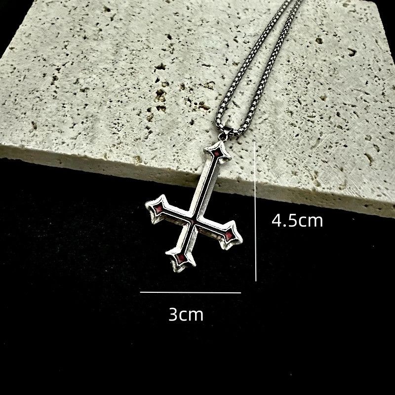 Vintage cross pendant necklace Size ONE SIZE - 5 Thumbnail