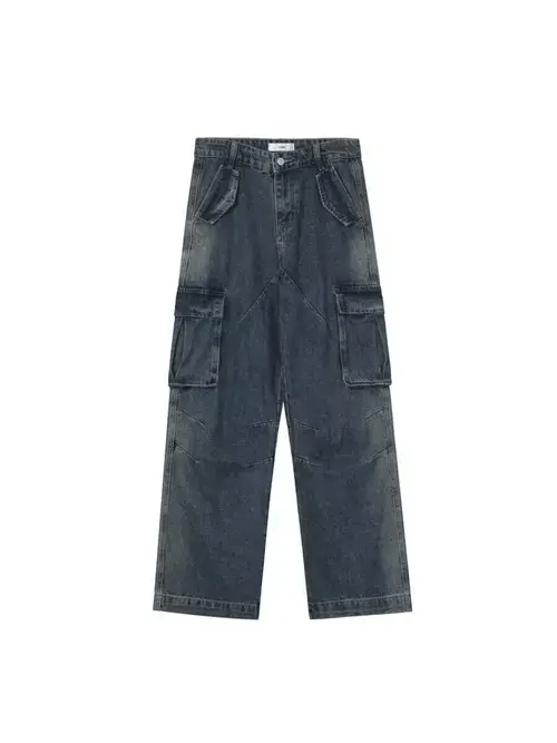 Japanese Brand × Jean High street vintage multi-pocket heavy-duty washed jeans Size US 32 / EU 48 - 4 Thumbnail