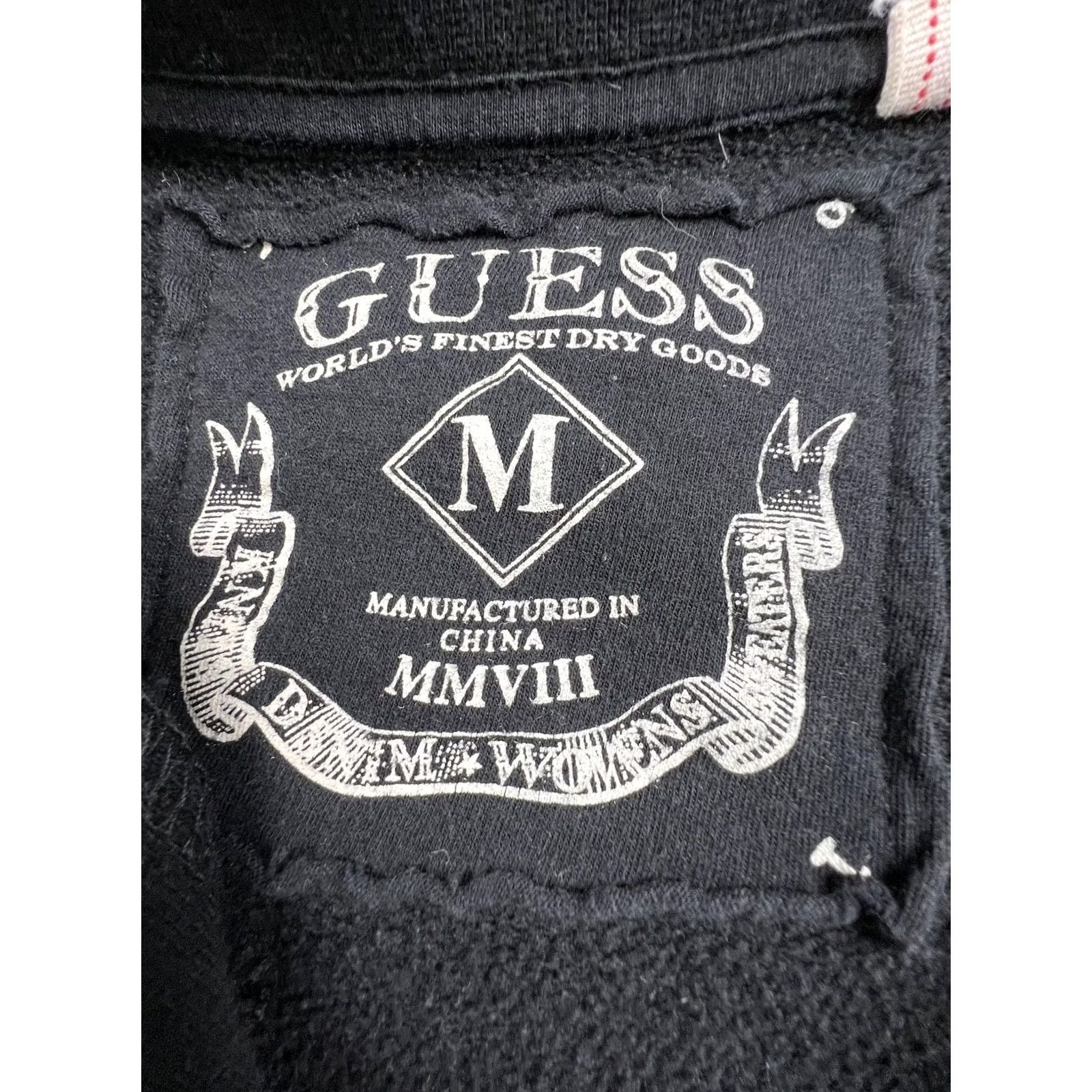 Guess Guess Sweatshirt Mens M Black Full Zip Mock Neck Graphic Fleece Jacket Size US M / EU 48-50 / 2 - 3 Thumbnail