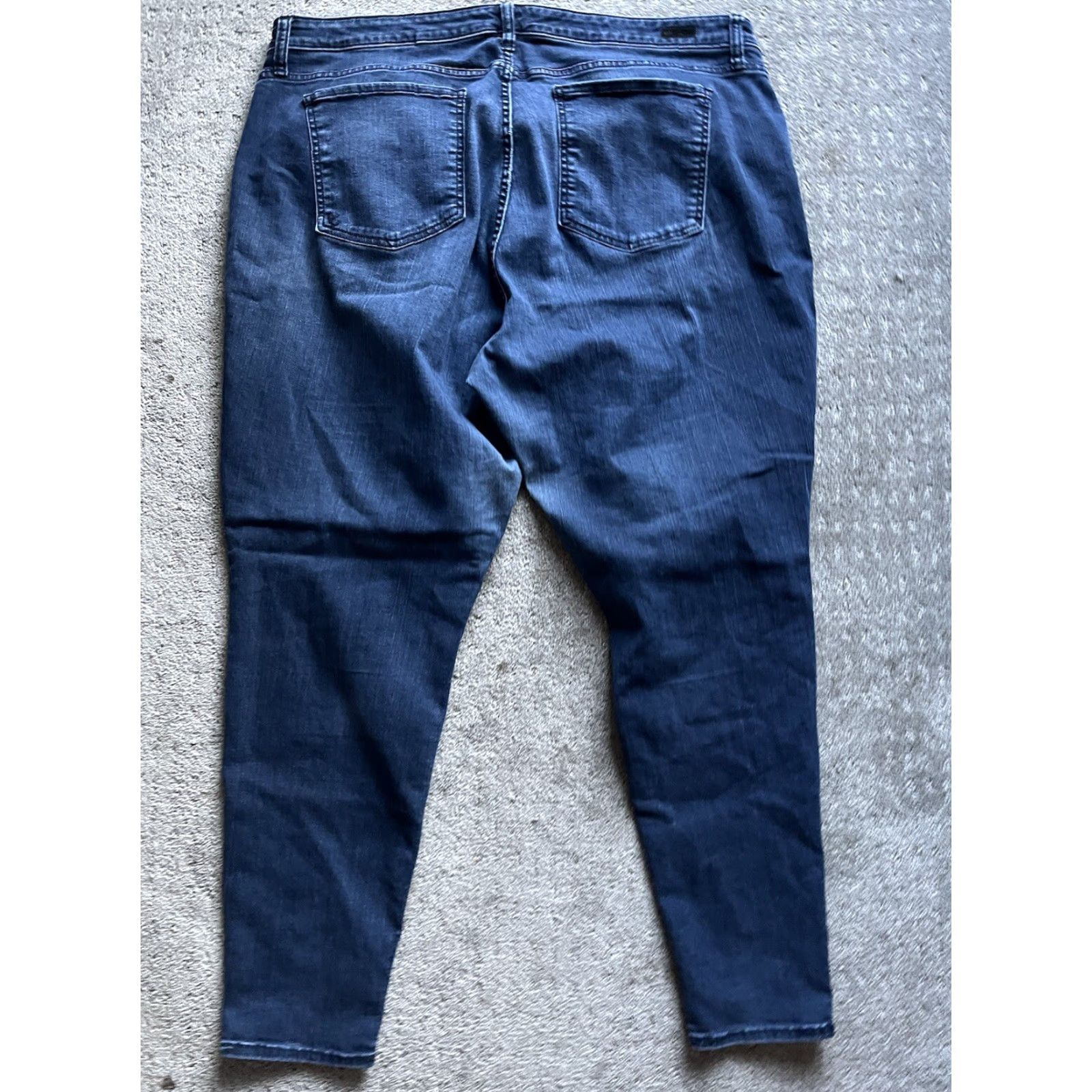 Vintage KUT From the Kloth Jeans Womens 22W Blue High Rise Skinny Dark Wash Stretch Jeans Size 40" / US 18 - 3 Thumbnail