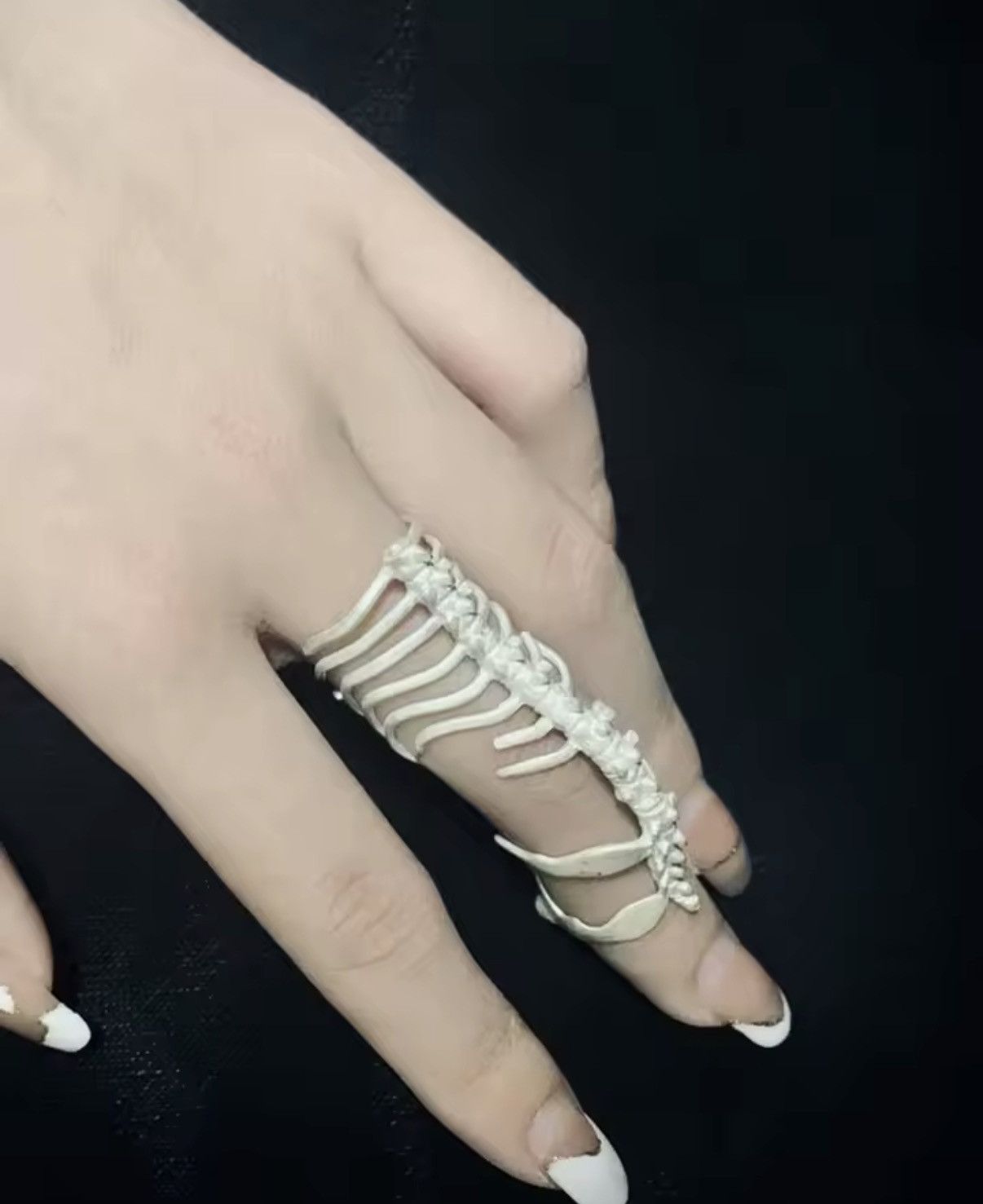 Jewelry Skeleton gothic punk ring adjustable size Size ONE SIZE - 2 Thumbnail