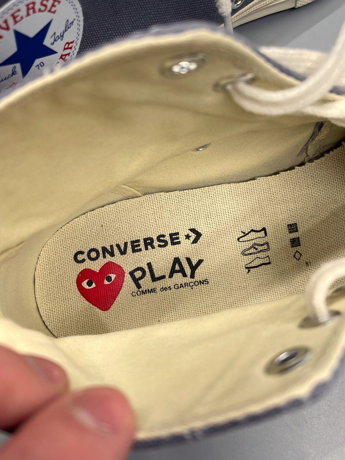 Comme des Garcons × Converse Comme Des Garcons x Converse Hi Top Sneakers Size US 9.5 / EU 42-43 - 11 Thumbnail