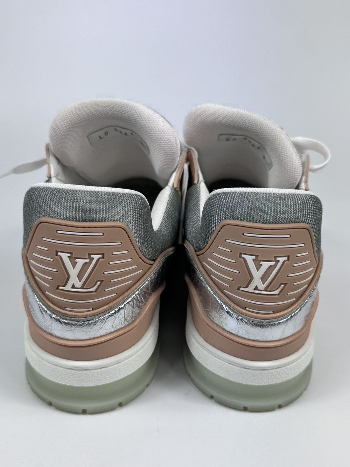 Louis Vuitton MONOGRAM SILVER SNEAKERS Size US 11 / EU 44 - 5 Thumbnail