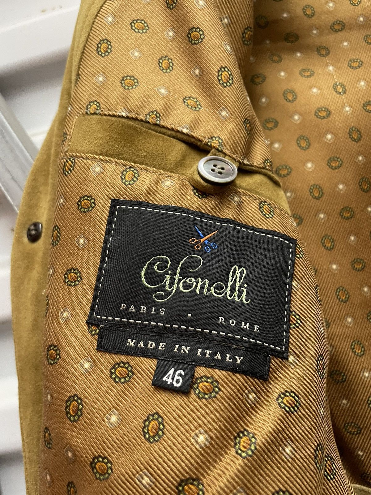 Cifonelli Suede Blazer Jacket Perforated Sleeves Made in Italy Size US XL / EU 56 / 4 - 10 Thumbnail