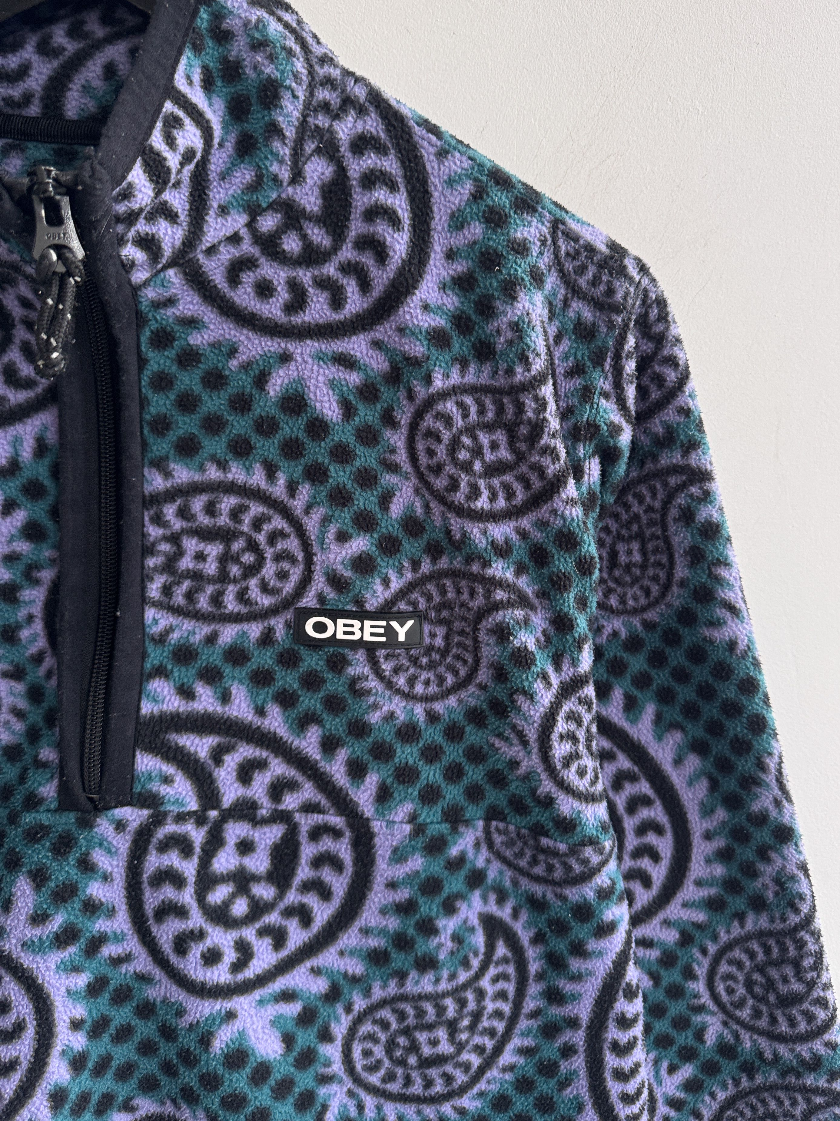 Obey Obey Half Zip Fleece Pullover Sweatshirt Size US S / EU 44-46 / 1 - 3 Thumbnail