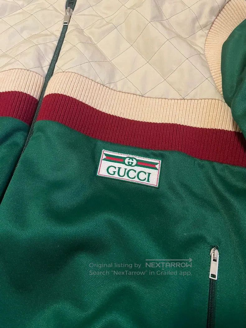 Gucci Gucci Green Quilted Track Jacket. Size US L / EU 52-54 / 3 - 3 Thumbnail