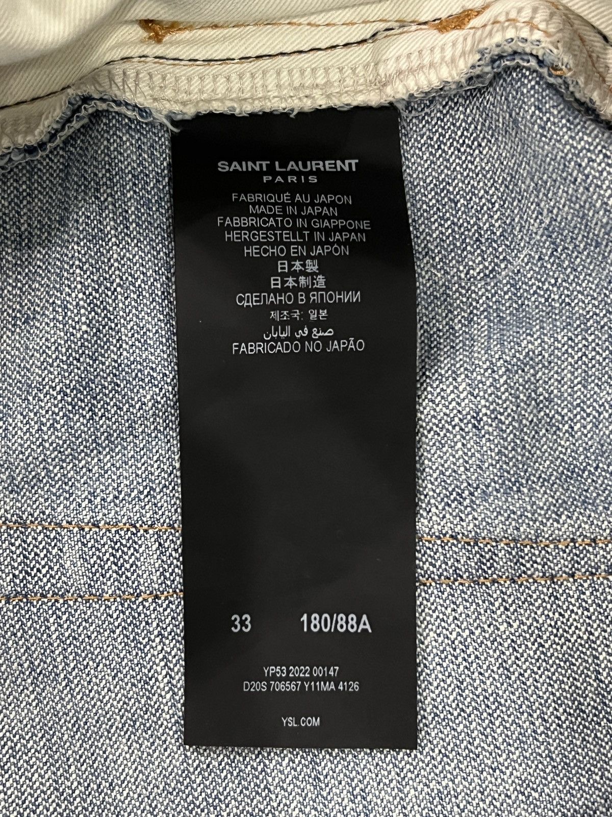 Saint Laurent Paris Saint Laurent 2022 Washed Denim Jeans Size US 33 - 13 Thumbnail