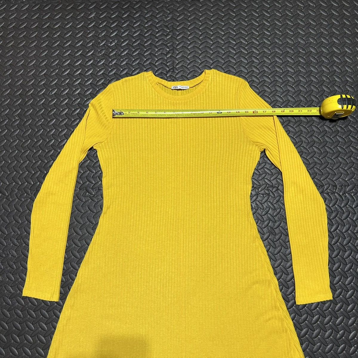 Zara Zara Midi Sweater Dress Ribbed Knit Yellow L/S Womens XL Size XL / US 12-14 / IT 48-50 - 4 Thumbnail