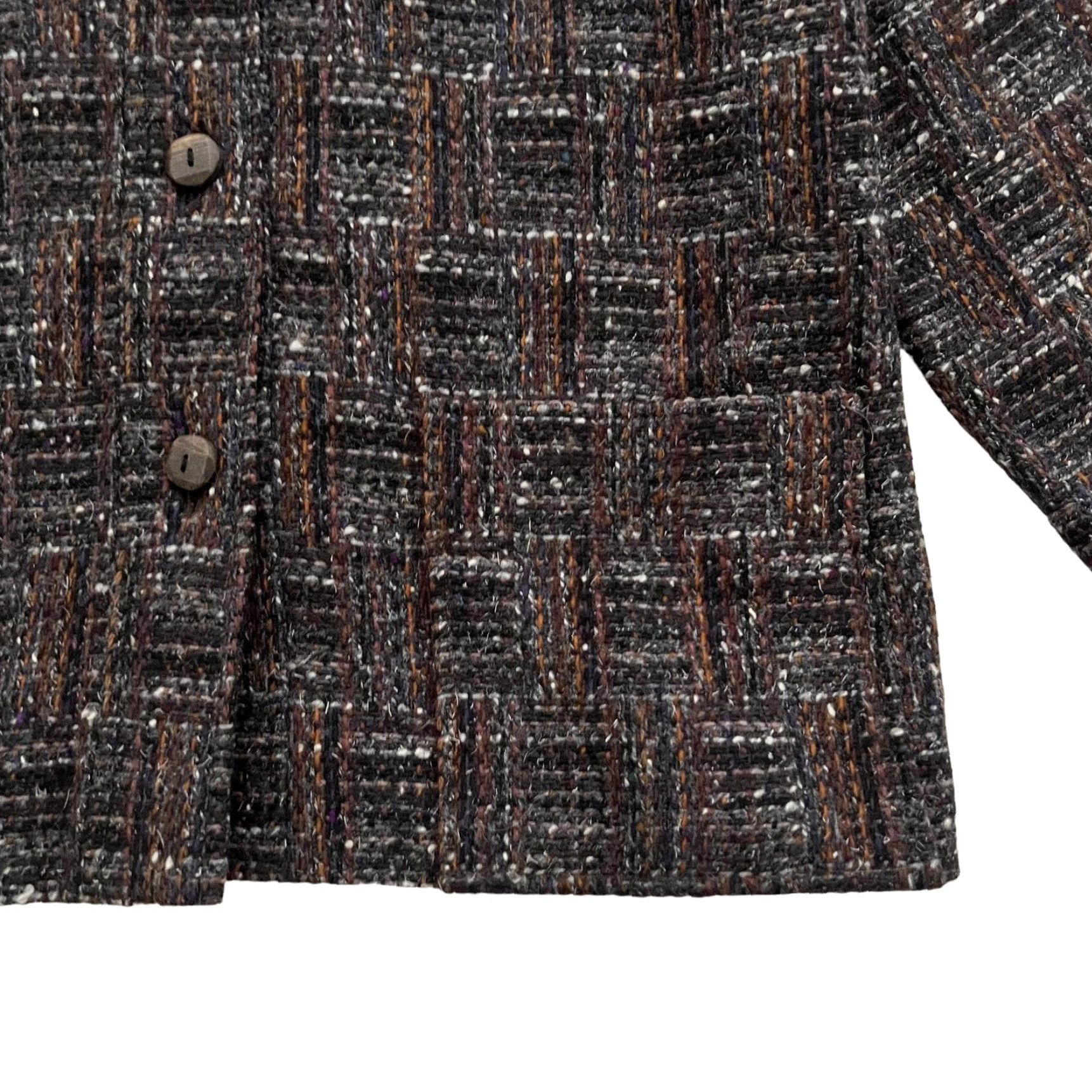 Vintage VINTAGE Cleo Dublin Ireland Wool Jacket & Skirt Combo Women’s 38 Large Black Brown Jacket Skirt Womens 38 Vintage Cleo Dublin Ireland Wool Combo Size 26" / US 2 / IT 38 - 6 Thumbnail
