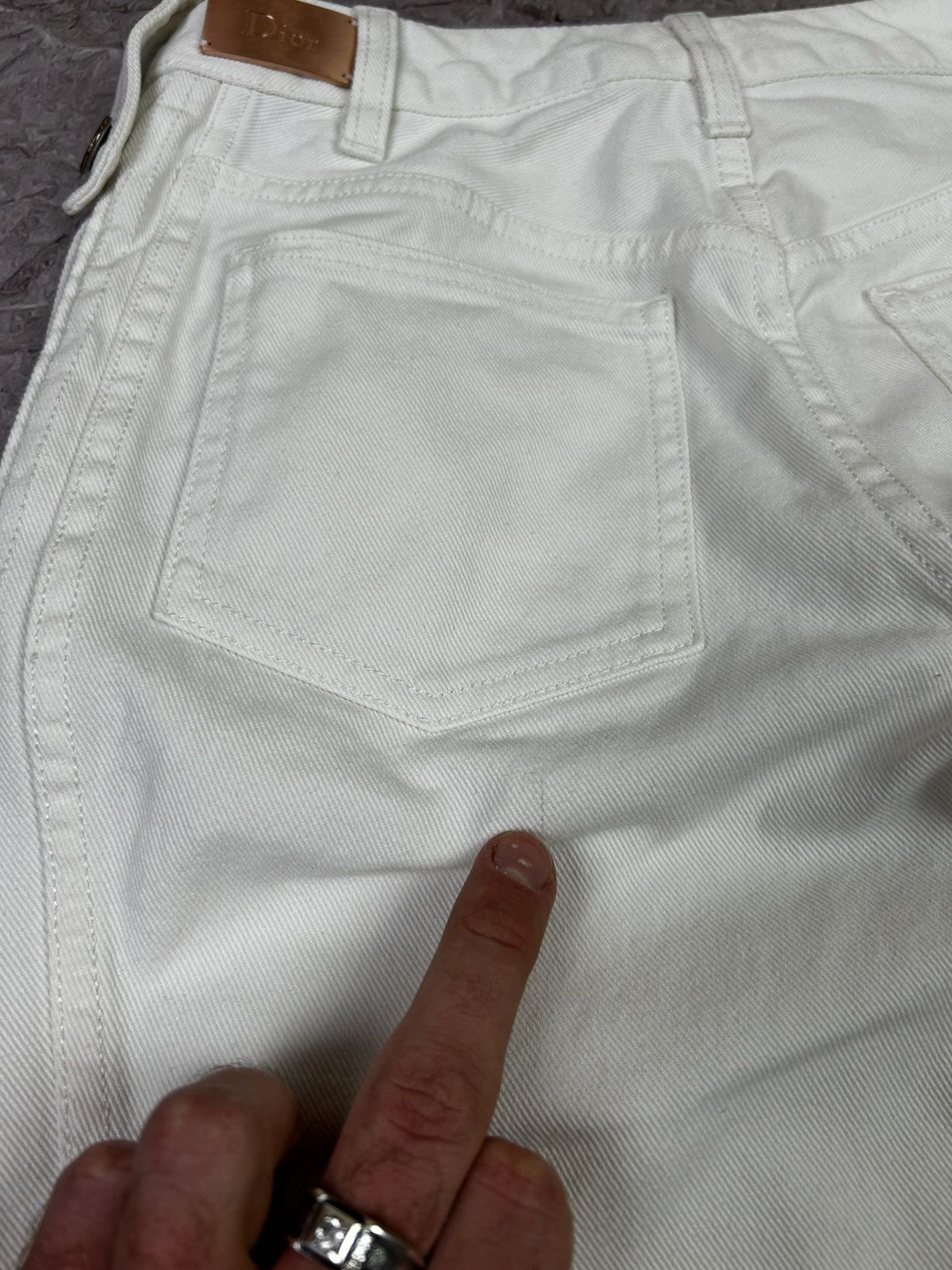 Christian Dior Monsieur × Dior Christian Dior Boutique White Cotton Pants Made In Italy Size 27" / US 4 / IT 40 - 15 Thumbnail