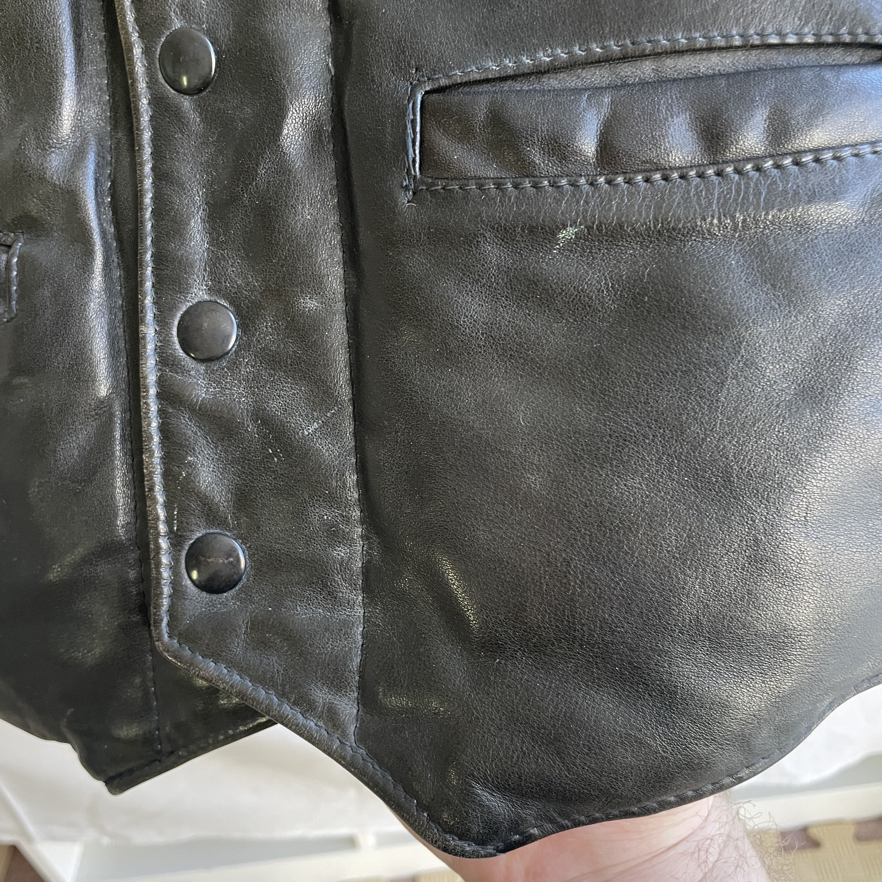 Schott Down by Schott Vintage 80's 123V Down Leather Vest Size 38 Size US M / EU 48-50 / 2 - 11 Thumbnail