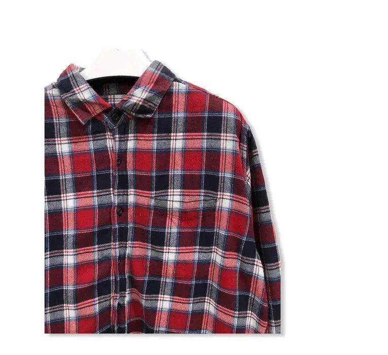 Japanese Brand japanese brand Navy Plaid Tartan Flannel Shirt 👕 Size US M / EU 48-50 / 2 - 2 Thumbnail