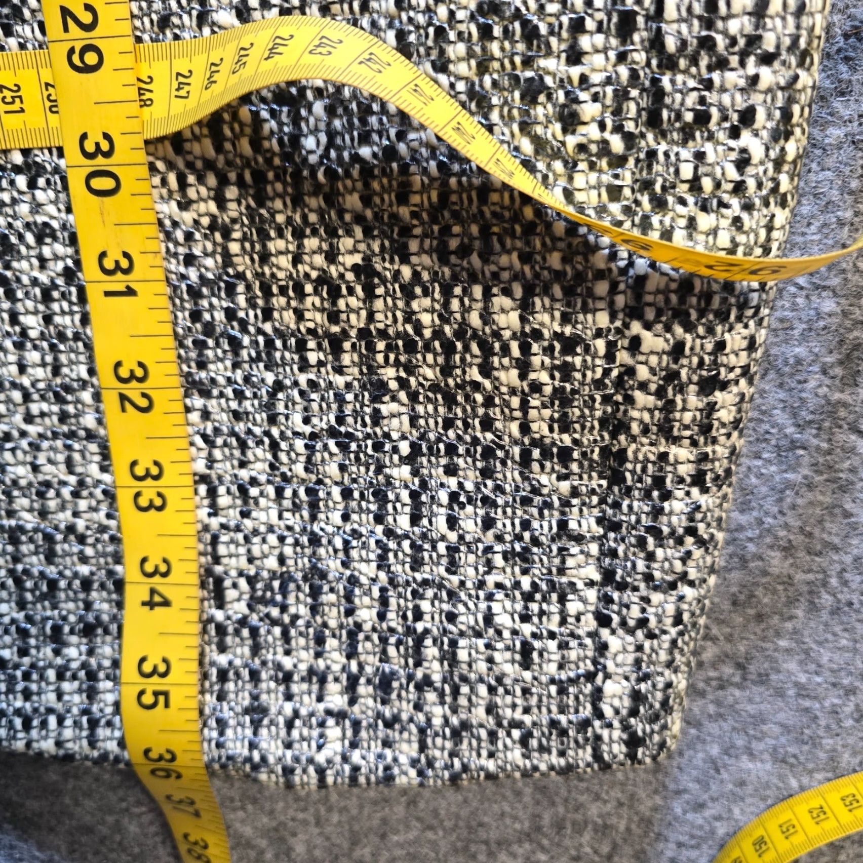 Vintage kate spade new york Jacket Womens 6 Black White Tweed Erika Laquered Coated Classic Regular Lined Coat/Casual Party/Cocktail Winter Fall Spring Size M / US 6-8 / IT 42-44 - 7 Thumbnail