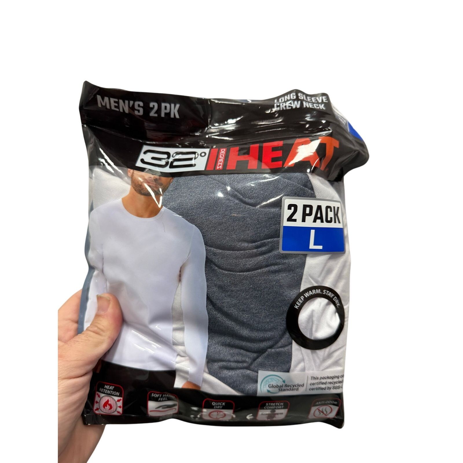 Other Men's 2 Pack Shirts 32 Degrees L Base Layer NEW #G692 Size US L / EU 52-54 / 3 - 1 Thumbnail