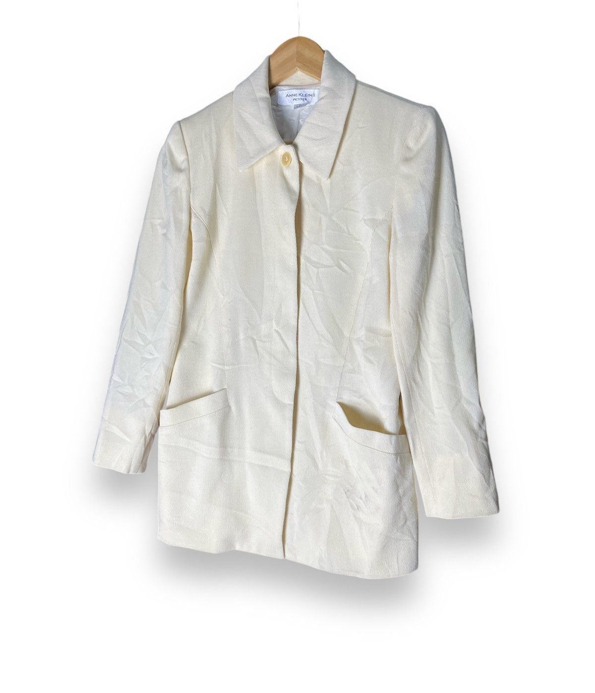 Anne Klein × Vintage Vintage Anne Klein II Petites Wool Down Jacket Size S / US 4 / IT 40 - 2 Thumbnail