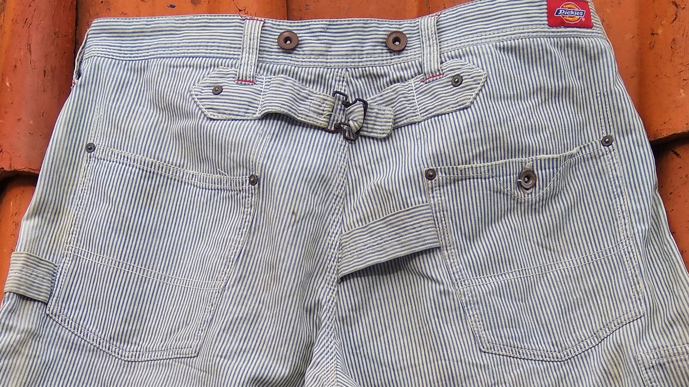 Dickies Vintage Dickies carpenter worker hickory stripe Size US 35 - 3 Thumbnail
