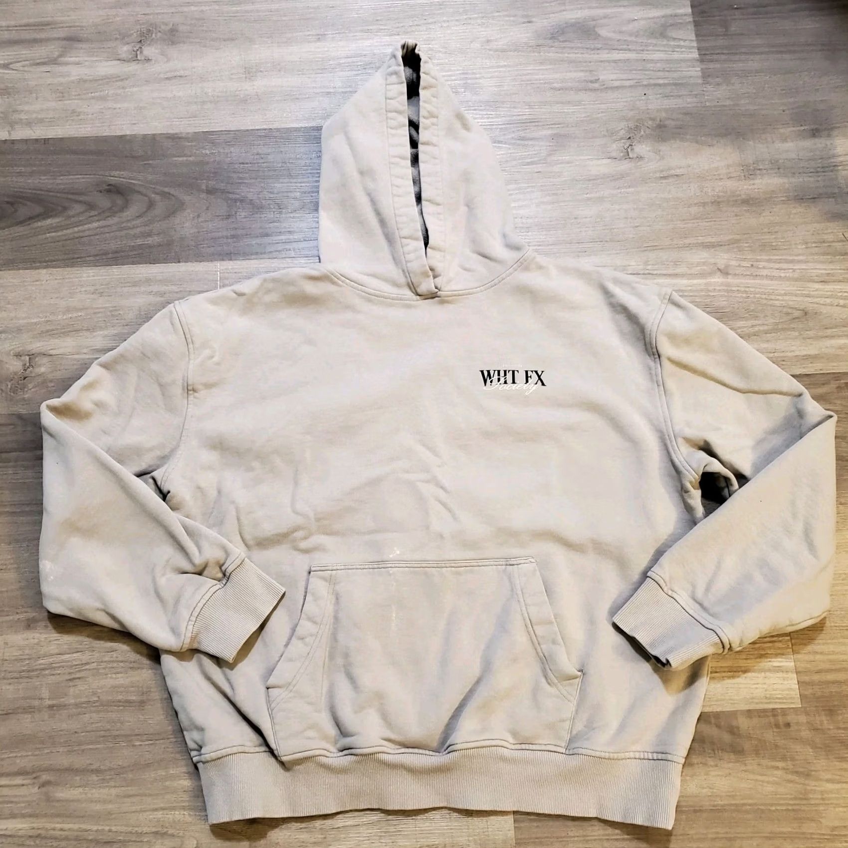 Vintage White Fox Society Womens L/XL Gray Hoodie Hooded Sweatshirt Spellout Size L / US 10 / IT 46 - 2 Thumbnail