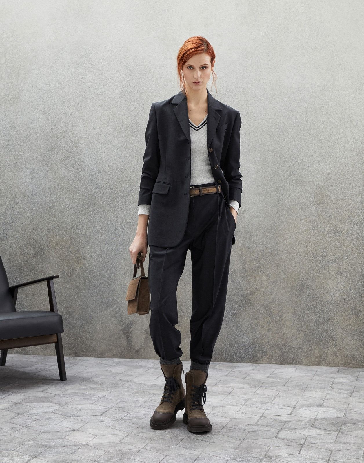 Brunello Cucinelli o1la1rc1a0225 Wool Blazer in Black Size M / US 6-8 / IT 42-44 - 4 Thumbnail