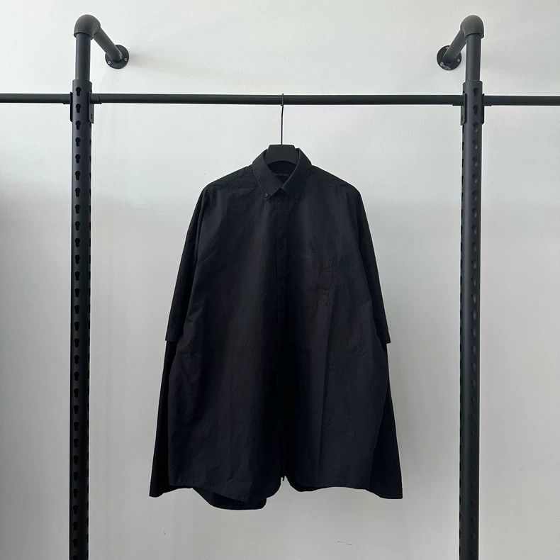 Balenciaga Balenciaga Embroidered Logo Long Sleeve Shirt Size US M / EU 48-50 / 2 - 1 Thumbnail