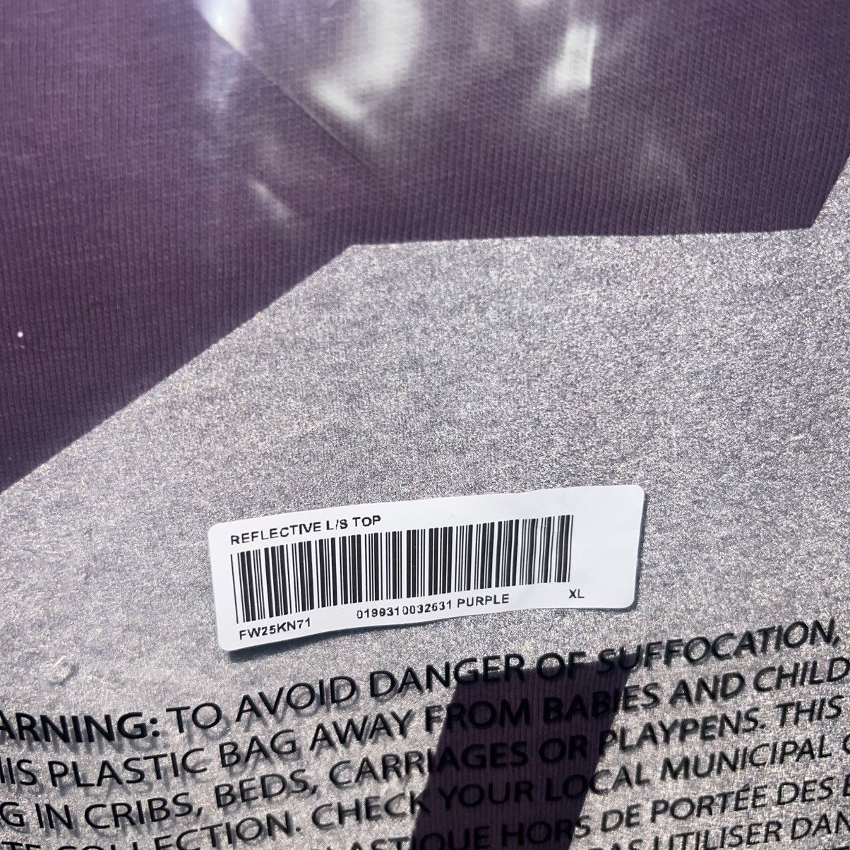 Supreme Supreme Reflective L/S Tee Top Purple Size: Extra Large Size US XL / EU 56 / 4 - 6 Thumbnail