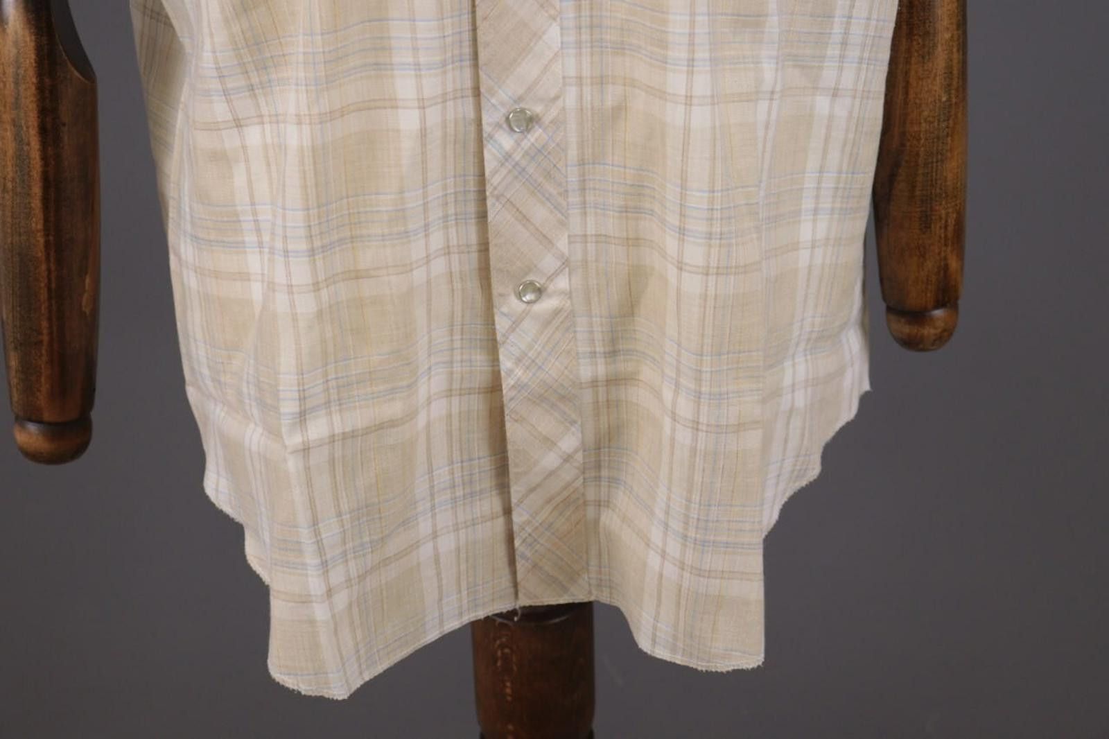 Wrangler Vintage Wrangler Beige Check Snap Western Shirt Size 17 Size US M / EU 48-50 / 2 - 3 Thumbnail