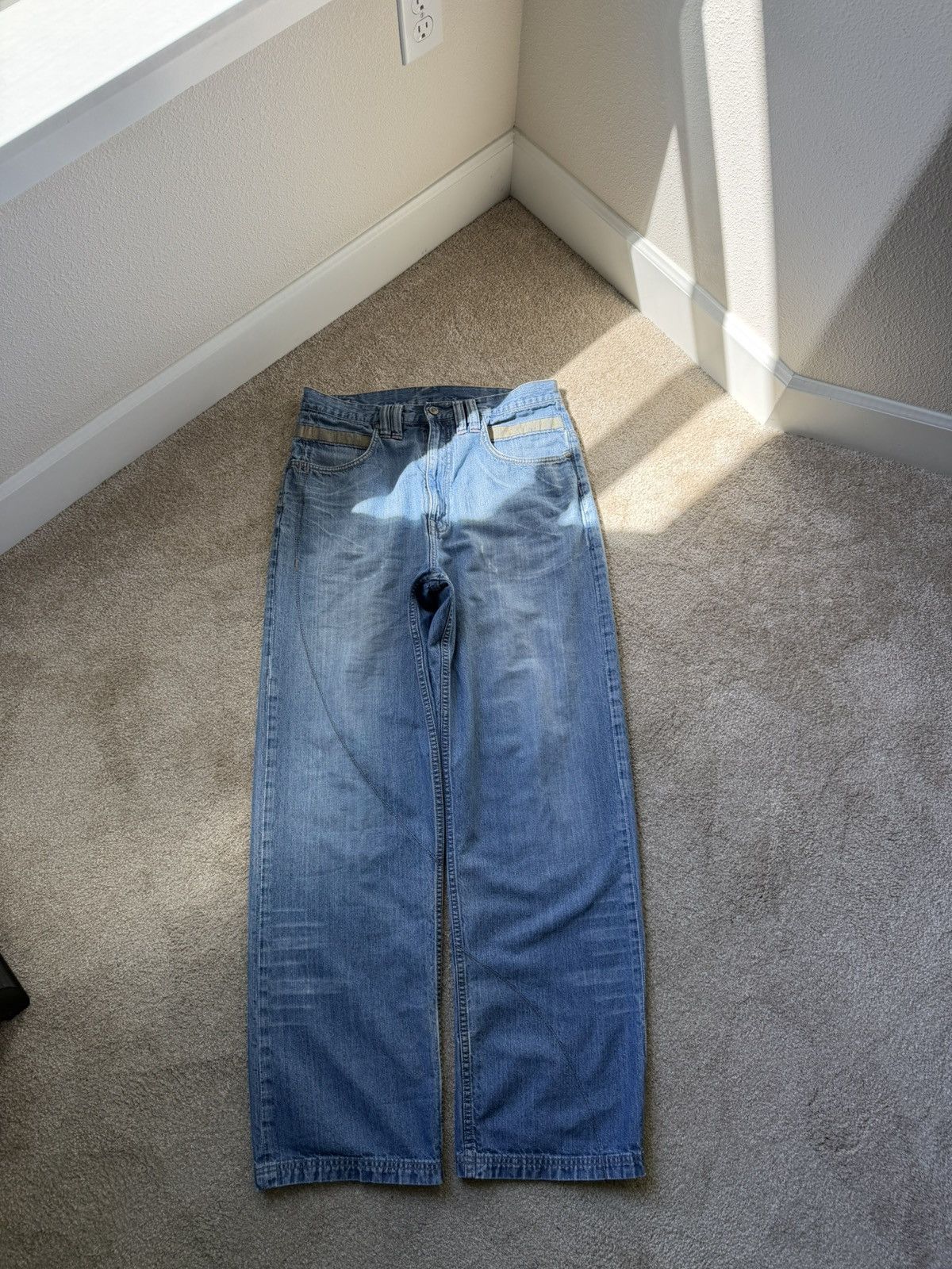 Rocawear Rocawear Jeans 34x34 Y2K Baggy Blue Denim RW Logo Size US 34 / EU 50 - 3 Thumbnail