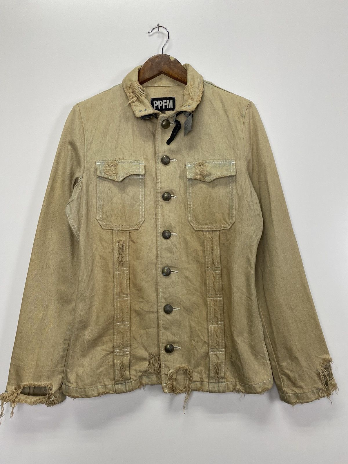 PPFM × Vintage Vintage PPFM Distress denim jacket Size US M / EU 48-50 / 2 - 3 Thumbnail