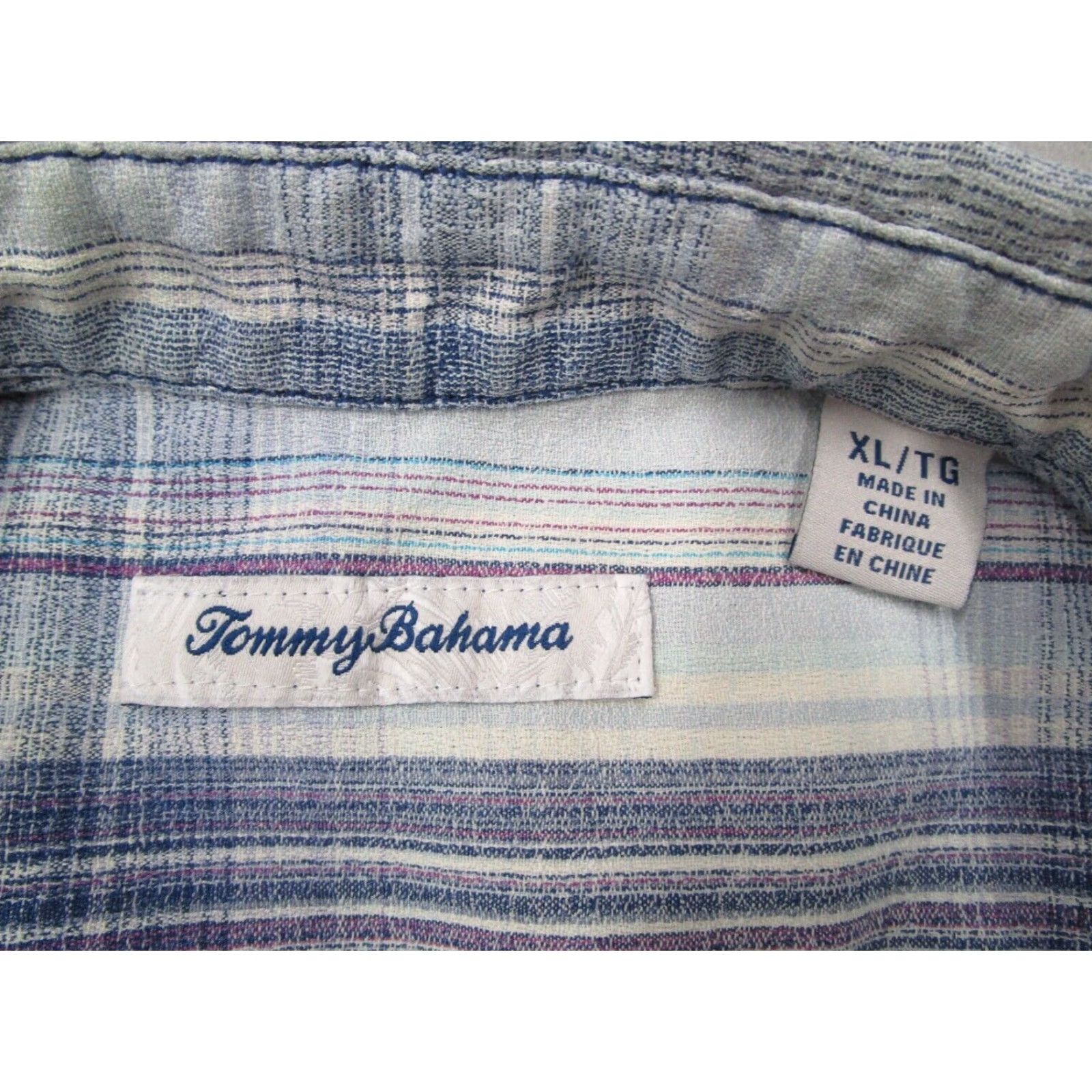 Tommy Bahama TOMMY BAHAMA Shirt Mens XL Blue Island Zone Button Up Silk Blend Camp Island Zone Button-Up Casual Size US XL / EU 56 / 4 - 3 Thumbnail