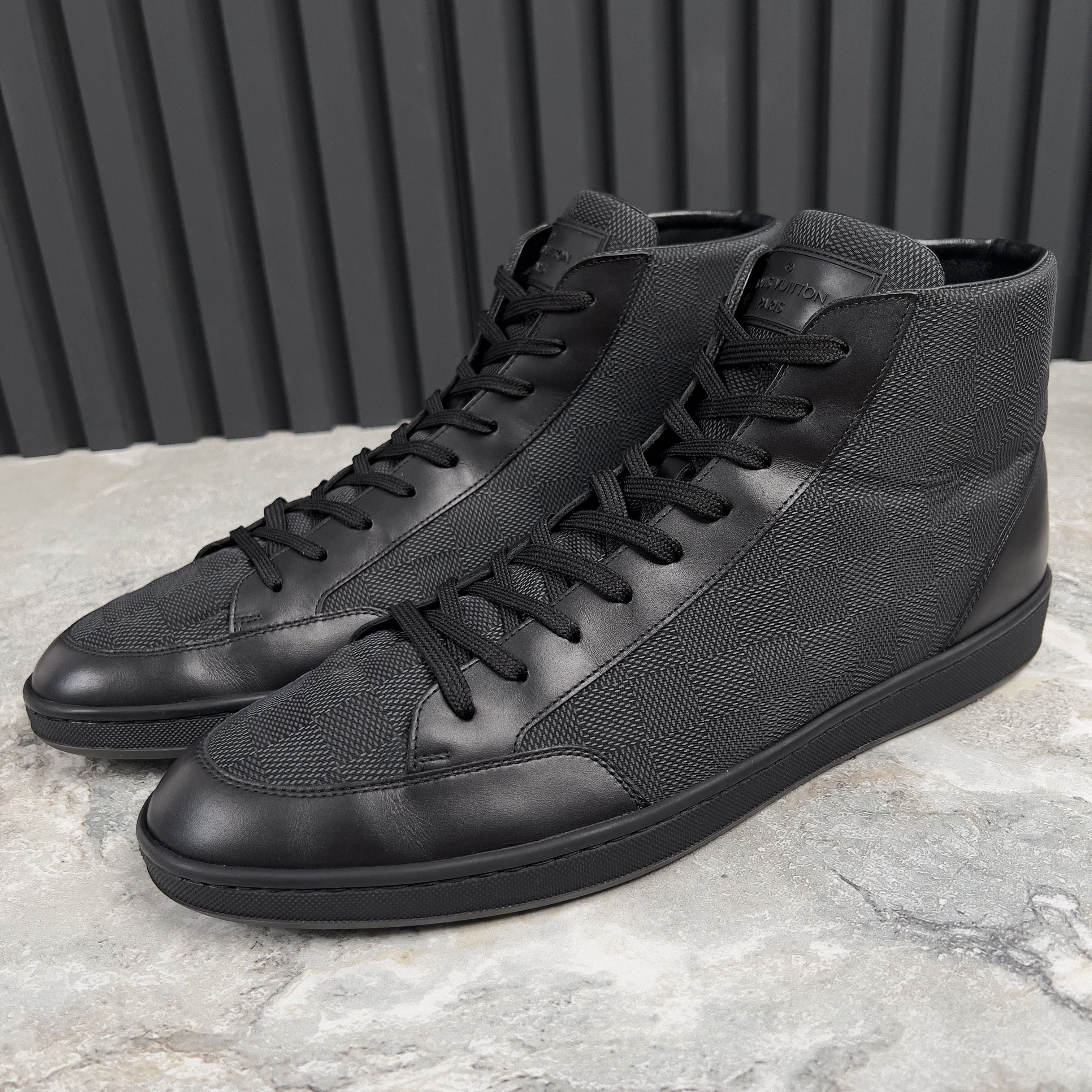 Louis Vuitton Louis Vuitton Offshore Sneakers Damier Black Nylon Size US 12 / EU 45 - 1 Thumbnail