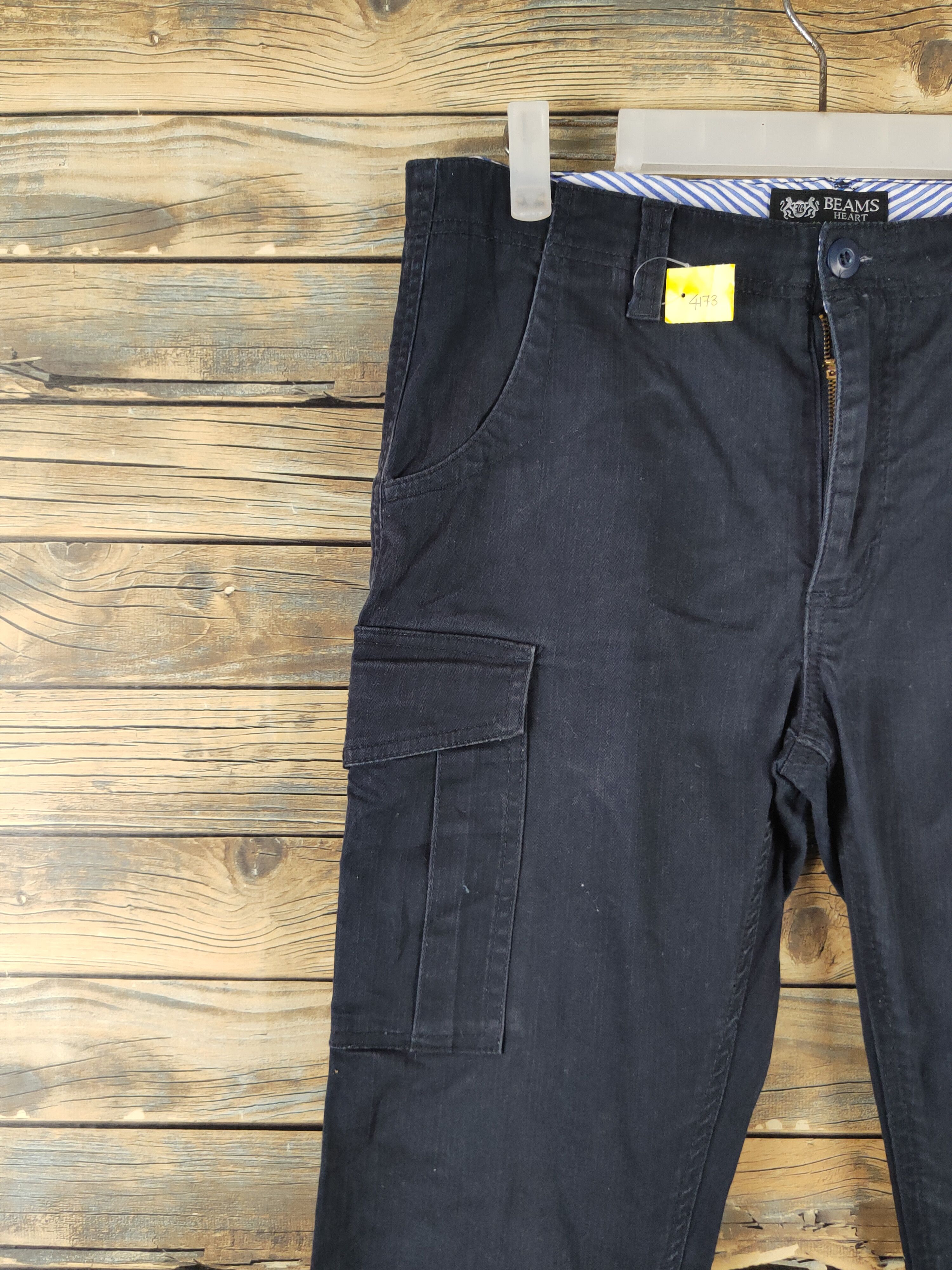 Beams Plus Beams Heart Black Multipocket Tactical Cargo Pants #448 Size US 32 / EU 48 - 3 Thumbnail