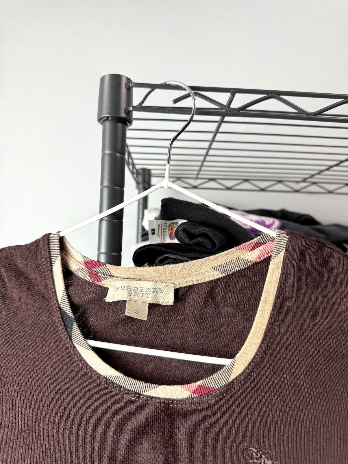 Burberry Burberry Brit Checkered Longsleeve TShirt Size S / US 4 / IT 40 - 3 Thumbnail