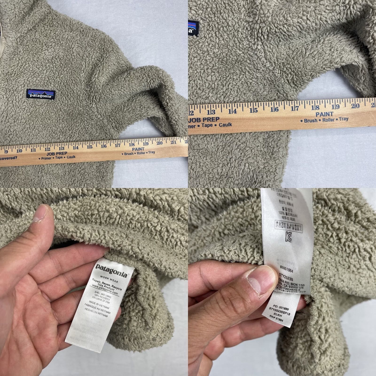 Patagonia Patagonia Sweater Womens XS Beige Quarter Zip Up Fleece Deep Pile Size XS / US 0-2 / IT 36-38 - 8 Thumbnail