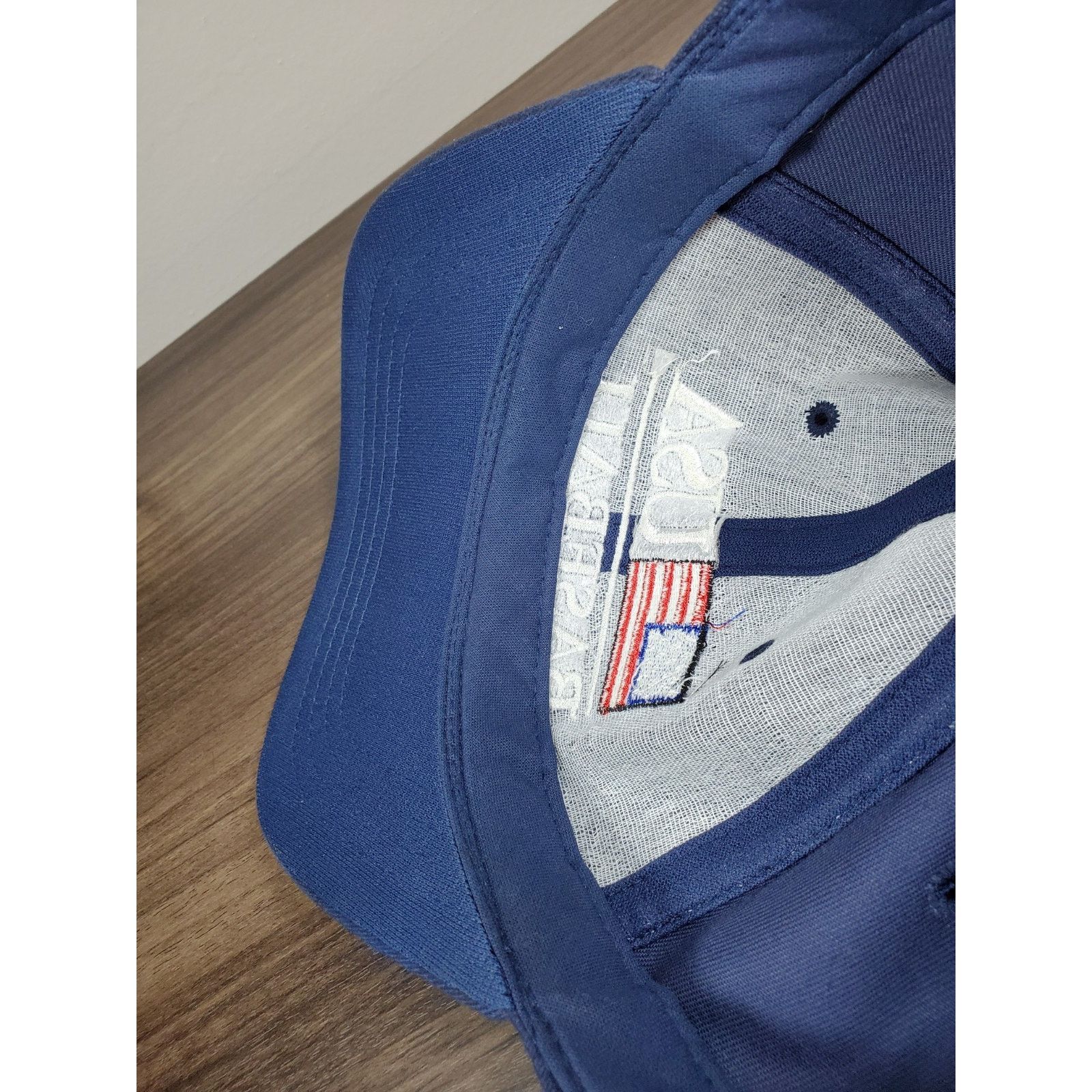 MLB × Vintage USA Baseball Hat Navy Blue Cap United States World Baseball Size ONE SIZE - 11 Thumbnail
