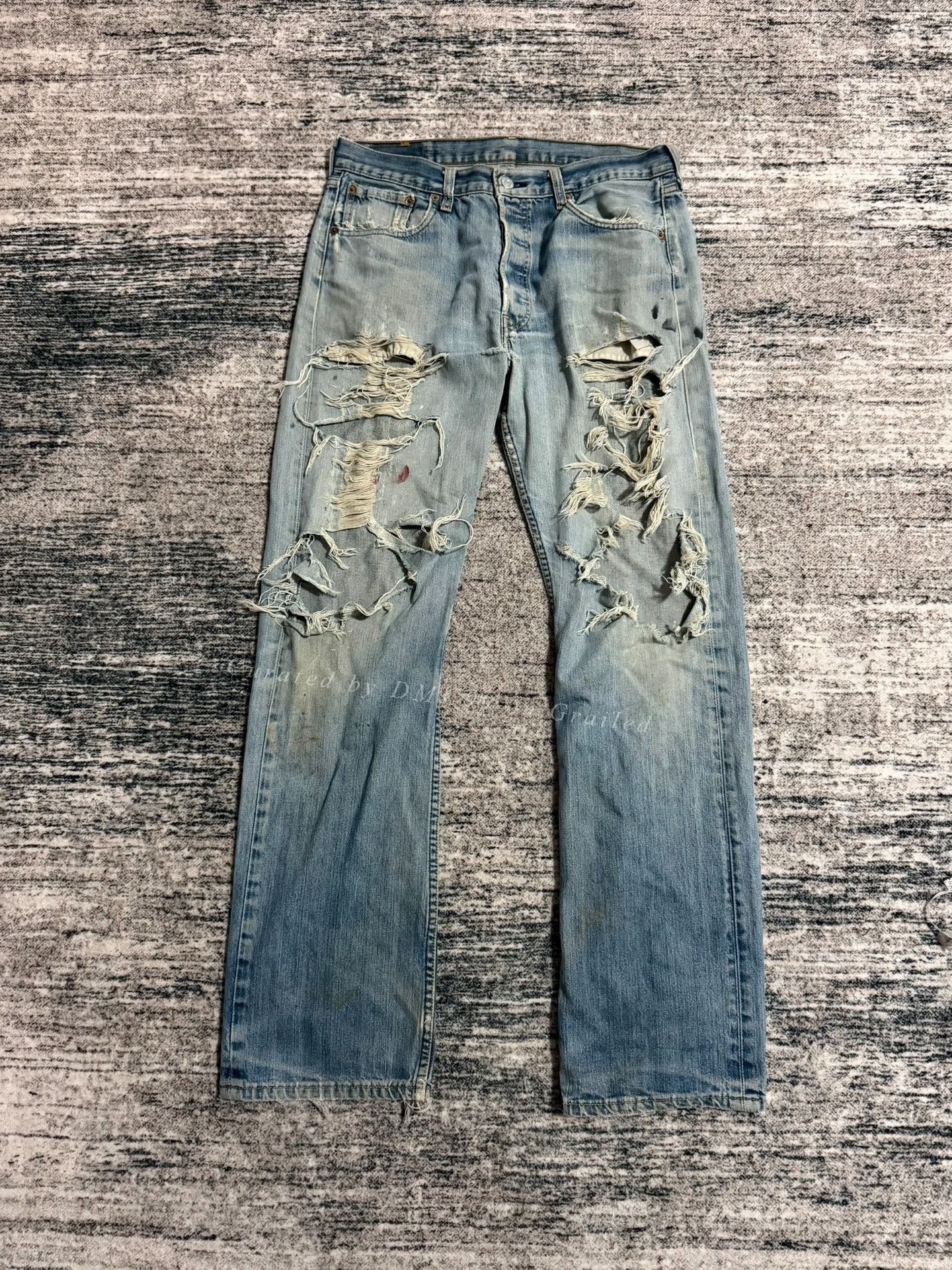 Vintage Vintage Levis 501 Destroy Jeans Size US 30 / EU 46 - 1 Thumbnail