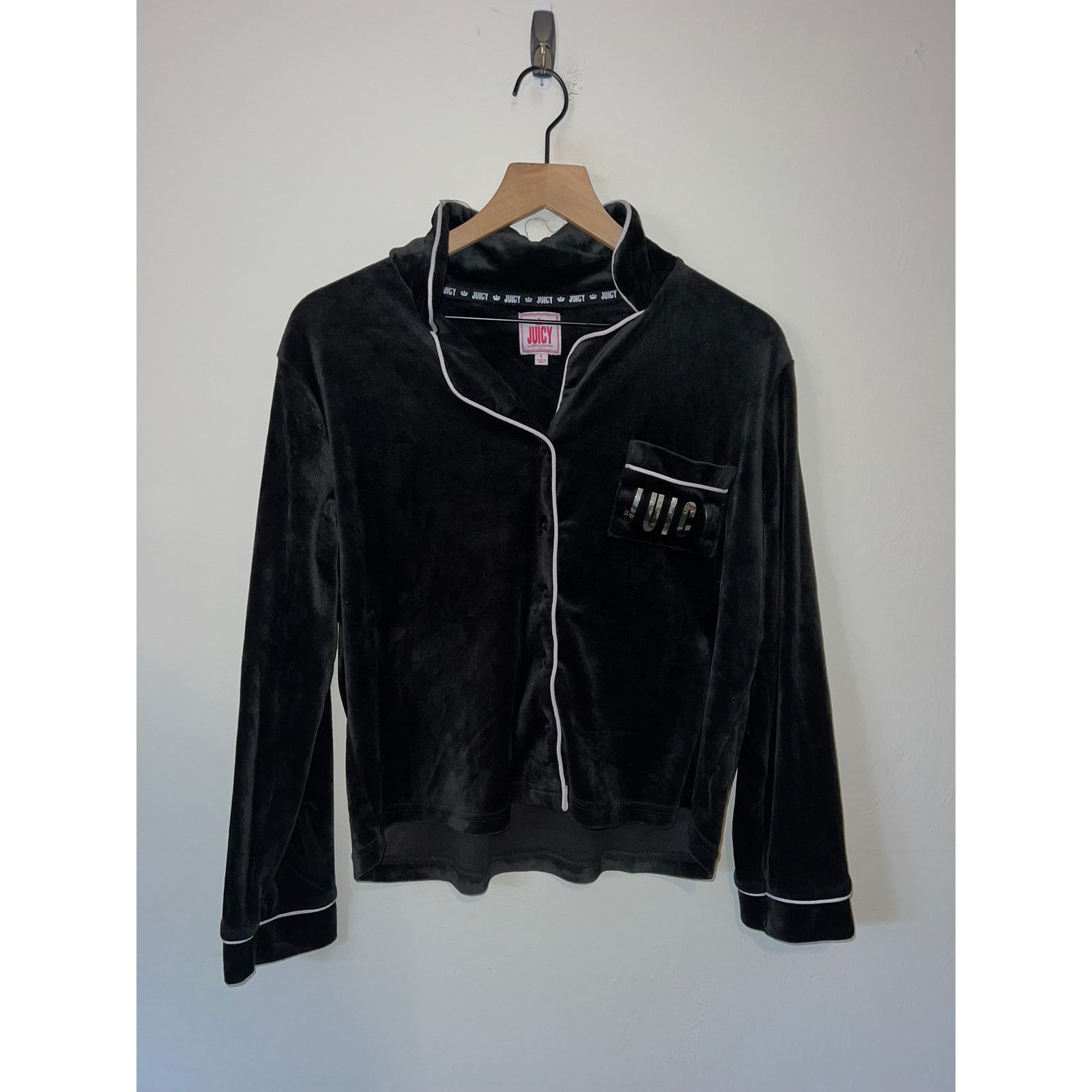 Juicy Couture Juicy Couture Sleep Top Black Silver By Juicy Women Y2K L Size L / US 10 / IT 46 - 1 Thumbnail