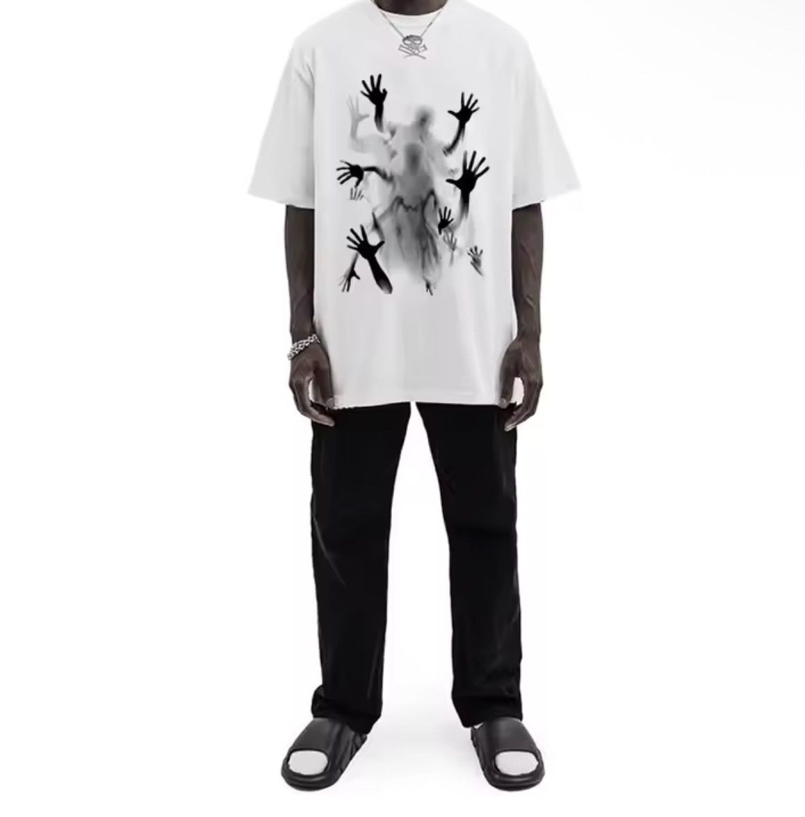 Japanese Brand Gothic 90s Streetwear Horror Ghost Print T-Shirt Punk Tees Size US S / EU 44-46 / 1 - 3 Thumbnail
