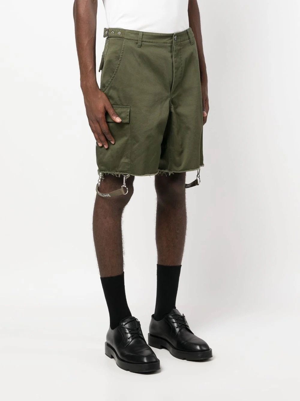 Celine Celine green cargo shorts with Celine logo straps 52 Hedi Size US 36 / EU 52 - 5 Thumbnail